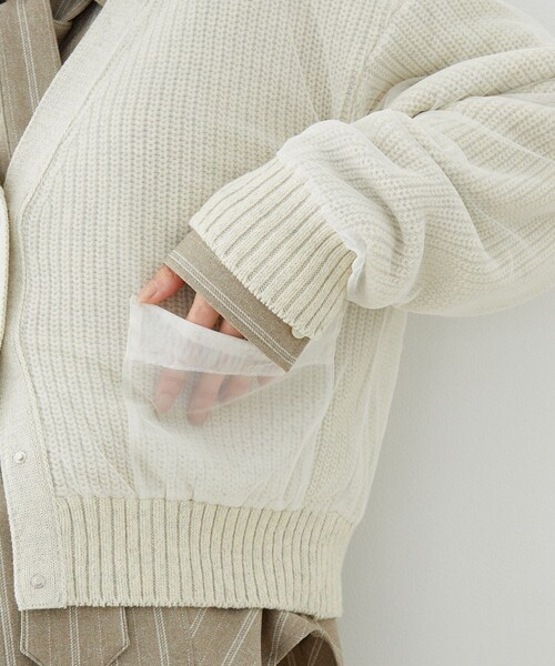 UNITED TOKYO(ユナイテッドトウキョウ)の「【新作】カバーチュールカーディガン|軽羽織/ニットカーデ/レイヤード/冬服/春服(カーディガン/ボレロ・レディース・グレー/ピンク/アイボリー・FREE)」の20枚目の写真