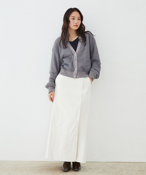 UNITED TOKYO(ユナイテッドトウキョウ)の「【新作】カバーチュールカーディガン|軽羽織/ニットカーデ/レイヤード/冬服/春服(カーディガン/ボレロ・レディース・グレー/ピンク/アイボリー・FREE)」の21枚目の写真