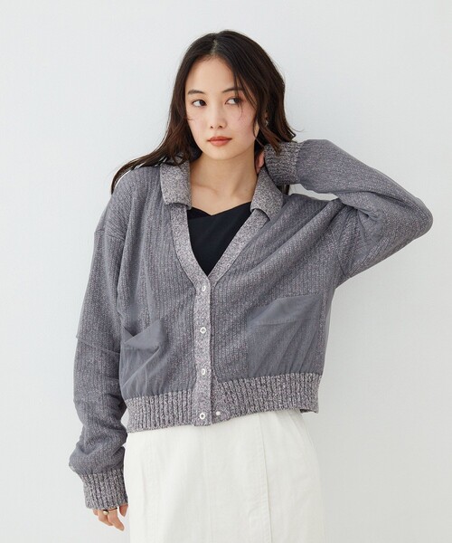 UNITED TOKYO(ユナイテッドトウキョウ)の「【新作】カバーチュールカーディガン|軽羽織/ニットカーデ/レイヤード/冬服/春服(カーディガン/ボレロ・レディース・グレー/ピンク/アイボリー・FREE)」の22枚目の写真