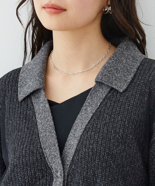 UNITED TOKYO(ユナイテッドトウキョウ)の「【新作】カバーチュールカーディガン|軽羽織/ニットカーデ/レイヤード/冬服/春服(カーディガン/ボレロ・レディース・グレー/ピンク/アイボリー・FREE)」の6枚目の写真