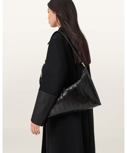 ALLSAINTS（オールセインツ）の「EDBURY PANEL SHLDR（ショルダーバッグ・レディース・ブラック・ONE SIZE）」の2枚目の写真