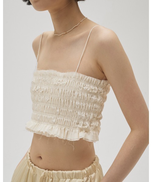 TODAYFUL（トゥデイフル）の「Shirring Bustier Layered Shirts（シャツ/ブラウス・レディース・セージグリーン/キナリ・FREE）」の12枚目の写真