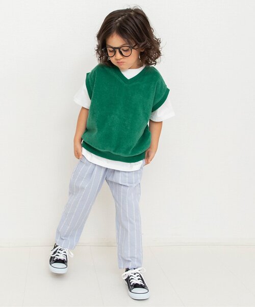 BREEZE(ブリーズ)の「【リンク】切替パイルベスト(セットアップ可)(セットアップ・キッズ・ネイビー/グリーン・130/120/110/90/150/140/100)」の5枚目の写真