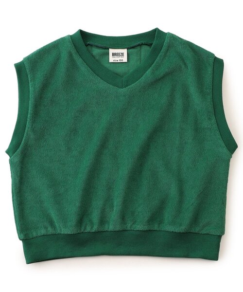 BREEZE(ブリーズ)の「【リンク】切替パイルベスト(セットアップ可)(セットアップ・キッズ・ネイビー/グリーン・130/120/110/90/150/140/100)」の3枚目の写真