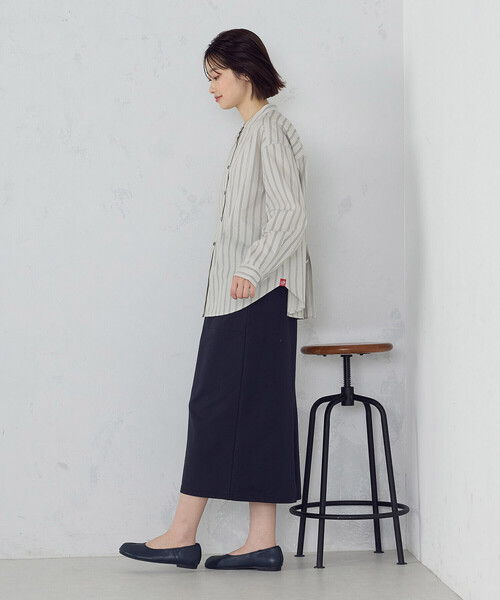 ONIGIRI（オニギリ）の「裏毛ナロースカート/セットアップ対応（スカート・レディース・ブラウン/ネイビー/ライトグレー・FREE）」の22枚目の写真