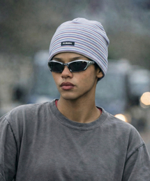 FIELDMANUAL（フィールドマニュアル）の「STRIPE FLEECE BEANIE PURPLE（ニットキャップ/ビーニー）」