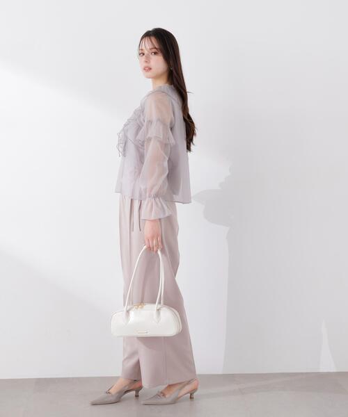 PROPORTION BODY DRESSING（プロポーションボディドレッシング）の「サイドリボンタックパンツ / 1216130306（その他パンツ・レディース・ベージュ/ブルー・MEDIUM/P/S）」の6枚目の写真