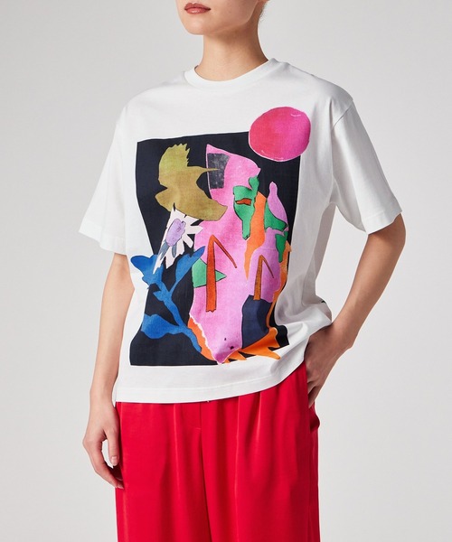 Paul Smith（ポールスミス）の「ウィメンズ "River Collage" 半袖Tシャツ / 165124 J271（Tシャツ/カットソー・レディース・ホワイト・MEDIUM）」の6枚目の写真