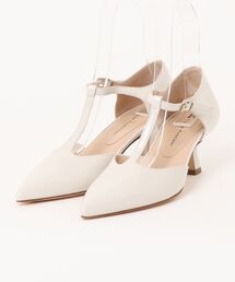 【FABIO RUSCONI/ファビオルスコーニ】パテントTストラップパンプス レザー 本革