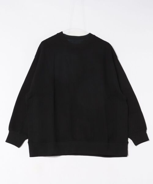 many men many mind（メニーメンメニーマインド）の「【many men many mind】CVCワッフル 切り替えプルオーバー（Tシャツ/カットソー・メンズ・ホワイト/ブラック・LARGE/MEDIUM）」の2枚目の写真