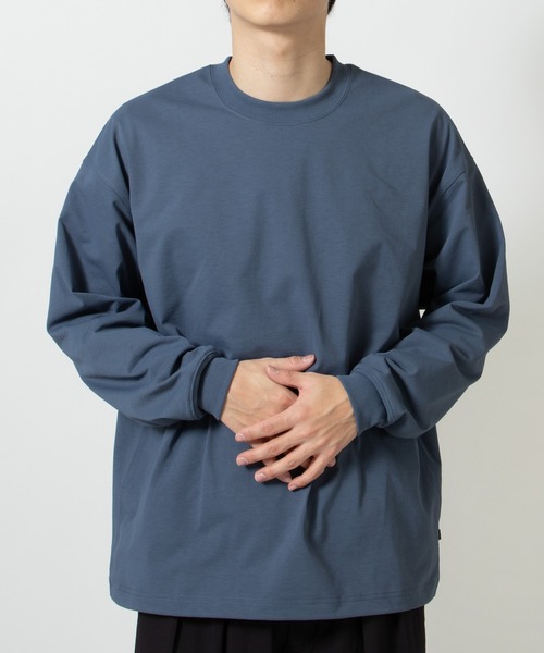 DAIWA PIER39（ダイワピア39）の「TECH DRAWSTRING L/S TEE BE-34026（Tシャツ/カットソー・メンズ・オリーブ/ブルー/ブラウン・X-LARGE/LARGE/MEDIUM/SMALL）」の3枚目の写真