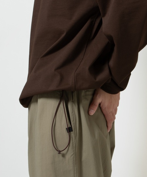 DAIWA PIER39（ダイワピア39）の「TECH DRAWSTRING L/S TEE BE-34026（Tシャツ/カットソー・メンズ・オリーブ/ブルー/ブラウン・X-LARGE/LARGE/MEDIUM/SMALL）」の13枚目の写真