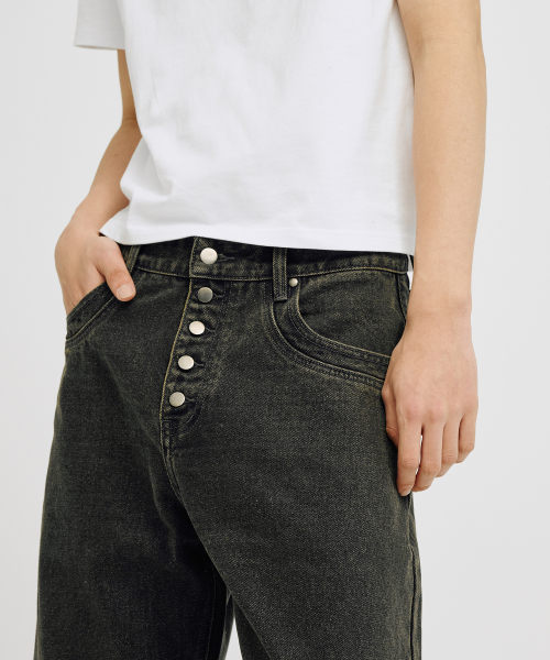 TAKEASY(テイクイージー)の「アンティークボタンフライデニムパンツ(ダスティグレー)(デニムパンツ・メンズ・その他・SMALL/MEDIUM/LARGE/X-LARGE)」の4枚目の写真