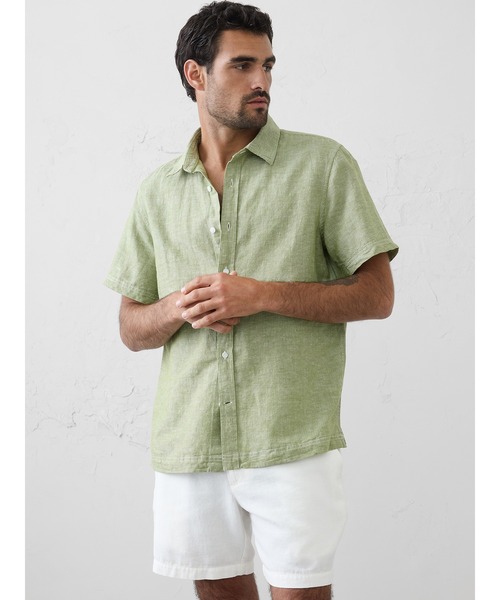 BANANA REPUBLIC FACTORY STORE(バナナリパブリック ファクトリーストア)の「BANANA REPUBLIC FACTORY STORE スタンダードフィット リネンブレンド シャツ(シャツ/ブラウス・メンズ・ブルー系その他2/ブルー系その他/ベージュ/ホワイト/ネイビー/ピンク/ホワイト系その他/グリーン/ライトブルー/ライトピンク/ブルー/イエロー/グリーン系その他/ブルー系その他3/ホワイト系その他2/ピンク系その他/ブラック/ワインレッド・XL/L/M/S)」の8枚目の写真
