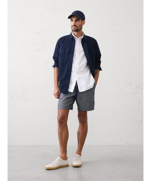 BANANA REPUBLIC FACTORY STORE(バナナリパブリック ファクトリーストア)の「BANANA REPUBLIC FACTORY STORE スタンダードフィット リネンブレンド シャツ(シャツ/ブラウス・メンズ・ブルー系その他2/ブルー系その他/ベージュ/ホワイト/ネイビー/ピンク/ホワイト系その他/グリーン/ライトブルー/ライトピンク/ブルー/イエロー/グリーン系その他/ブルー系その他3/ホワイト系その他2/ピンク系その他/ブラック/ワインレッド・XL/L/M/S)」の21枚目の写真