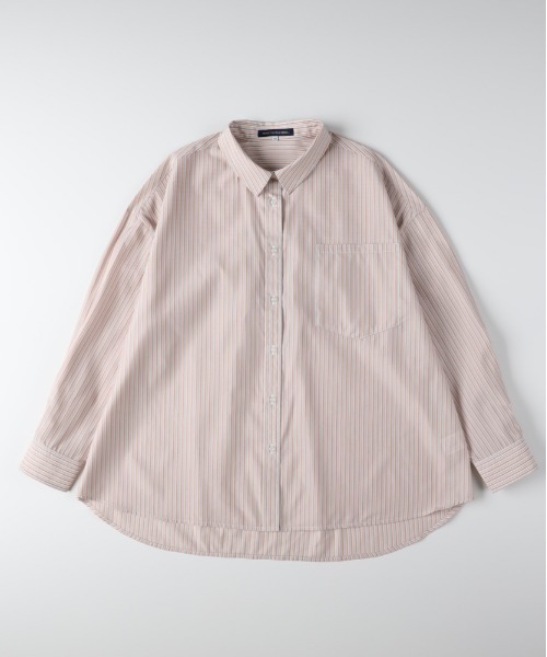 Right-on(ライトオン)の「HONEYSUCKLE ROSE(ハニーサックルローズ)ストライプビッグシャツ(シャツ/ブラウス・レディース・ホワイト×カーキブラウン/ホワイト×イエロー/ホワイト×ネイビー・M/L/S)」の20枚目の写真