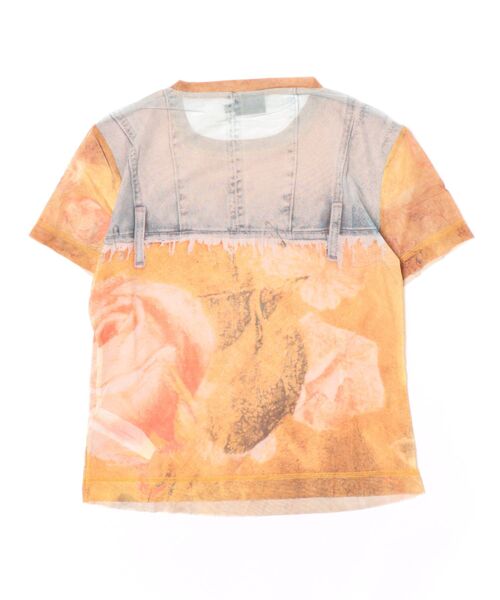 Desigual(デシグアル)の「デニム×フラワーフォトプリントTシャツ(Tシャツ/カットソー・レディース・イエロー・S/L/M/XS/XL)」の2枚目の写真
