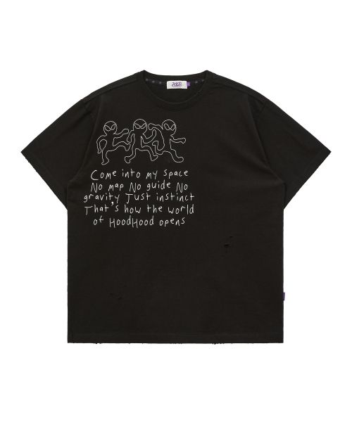 HOODHOOD(フッドフッド)の「スリーエイリアンデミジ半袖Tシャツブラック(Tシャツ/カットソー・レディース・その他・1/2)」の5枚目の写真