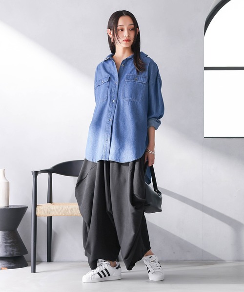 n'OrLABEL(ノアールレーベル)の「変形バルーンサルエルパンツ(その他パンツ・レディース・ブラック/チャコール/カーキ・FREE)」の8枚目の写真