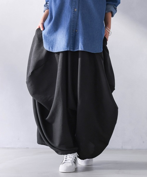 n'OrLABEL(ノアールレーベル)の「変形バルーンサルエルパンツ(その他パンツ・レディース・ブラック/チャコール/カーキ・FREE)」の7枚目の写真