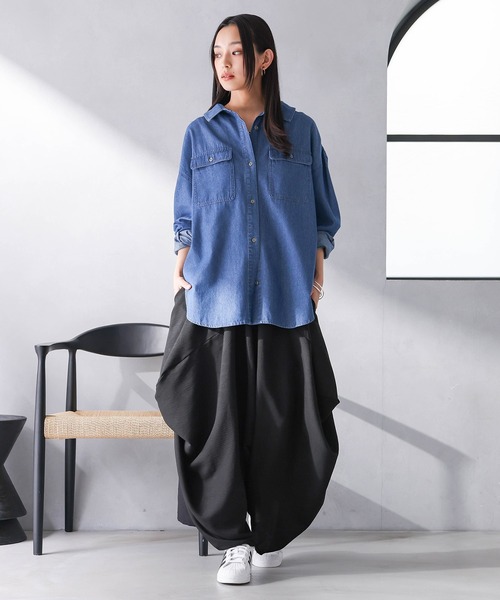 n'OrLABEL(ノアールレーベル)の「変形バルーンサルエルパンツ(その他パンツ・レディース・ブラック/チャコール/カーキ・FREE)」の10枚目の写真