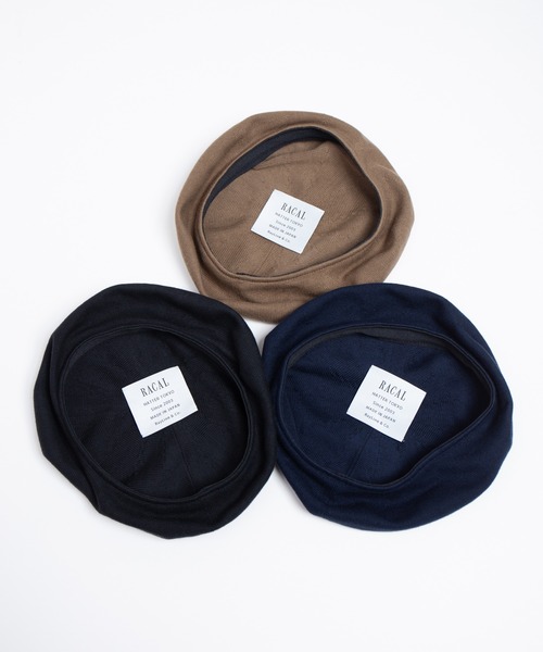 RACAL（ラカル）の「Single Cotton Knit Spring Beret / 1枚仕立てコットンニットスプリングベレー（ハンチング/ベレー帽・メンズ・モカ/ネイビー/ブラック・FREE）」の4枚目の写真
