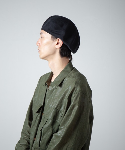 RACAL（ラカル）の「Single Cotton Knit Spring Beret / 1枚仕立てコットンニットスプリングベレー（ハンチング/ベレー帽・メンズ・モカ/ネイビー/ブラック・FREE）」の17枚目の写真