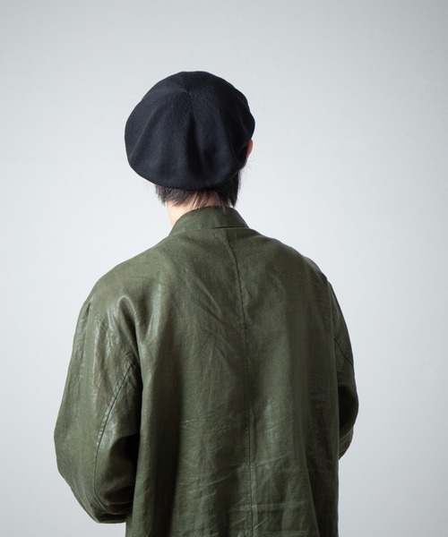 RACAL（ラカル）の「Single Cotton Knit Spring Beret / 1枚仕立てコットンニットスプリングベレー（ハンチング/ベレー帽・メンズ・モカ/ネイビー/ブラック・FREE）」の18枚目の写真