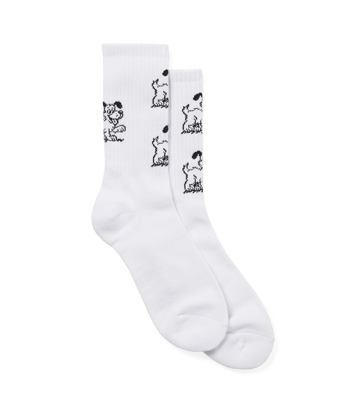 thisisneverthat（ディスイズネバーザット）の「Doggo Socks（ソックス/靴下・メンズ・ホワイト・FREE）」の2枚目の写真