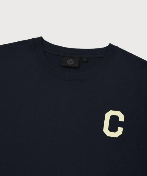 COVERNAT（カバーナット）の「ウィメンズクロップクールコットンCロゴTシャツネイビー（Tシャツ/カットソー・レディース・その他・WS/WM）」の3枚目の写真