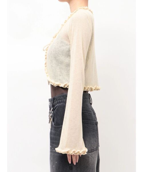 CALNAMUR(カルナムール)の「フリルカラーカーデ(ニット/セーター・レディース・ブルー/イエロー/ピンク・FREE)」の16枚目の写真