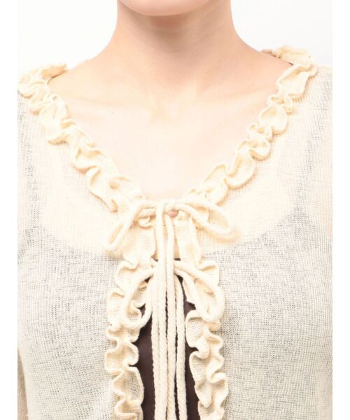 CALNAMUR(カルナムール)の「フリルカラーカーデ(ニット/セーター・レディース・ブルー/イエロー/ピンク・FREE)」の14枚目の写真