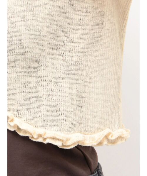 CALNAMUR(カルナムール)の「フリルカラーカーデ(ニット/セーター・レディース・ブルー/イエロー/ピンク・FREE)」の12枚目の写真