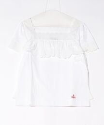 ｵｰｶﾞﾆｯｸｺｯﾄﾝｶﾉｺ前開きﾎﾟﾛﾄｯﾌﾟ（Tシャツ/カットソー）｜Vivienne