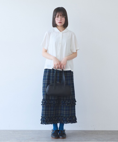 bulle de savon（ビュルデサボン）の「サッカー タータンチェック furi furi スカート（スカート・レディース・ネイビー/レッド・FREE）」の19枚目の写真