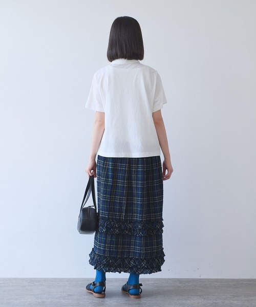bulle de savon（ビュルデサボン）の「サッカー タータンチェック furi furi スカート（スカート・レディース・ネイビー/レッド・FREE）」の20枚目の写真