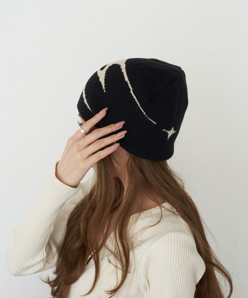 RAY CASSIN（レイカズン）の「ロゴビーニー（ニットキャップ/ビーニー・レディース・グレー/ブラック・FREE）」の19枚目の写真