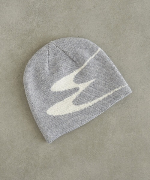 RAY CASSIN（レイカズン）の「ロゴビーニー（ニットキャップ/ビーニー・レディース・グレー/ブラック・FREE）」の4枚目の写真