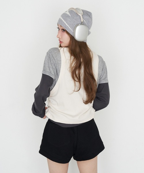 RAY CASSIN（レイカズン）の「ロゴビーニー（ニットキャップ/ビーニー・レディース・グレー/ブラック・FREE）」の20枚目の写真