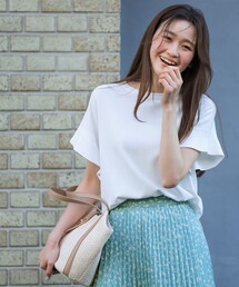 【and GIRL掲載/アイスタッチ】フレンチスリーブ ニット