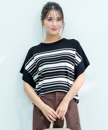 【and GIRL掲載/アイスタッチ】フレンチスリーブ ニット