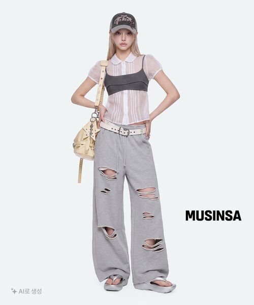 GILAARCHIVE（ギラアーカイブ）の「STITCHED BOLD LOGO SWEAT PANTS_GREY（スウェットパンツ・レディース・その他・MEDIUM/SMALL）」の7枚目の写真