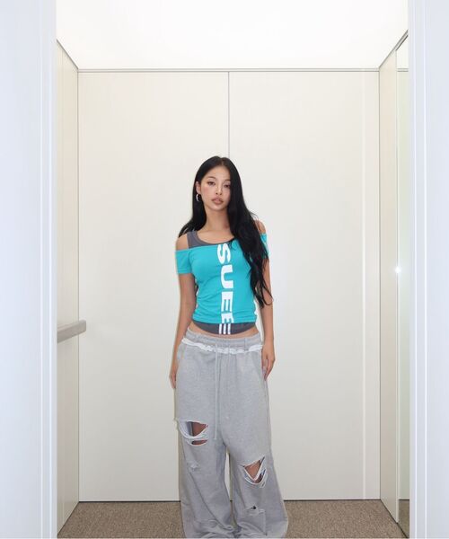 GILAARCHIVE（ギラアーカイブ）の「STITCHED BOLD LOGO SWEAT PANTS_GREY（スウェットパンツ・レディース・その他・MEDIUM/SMALL）」の9枚目の写真