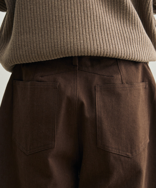 ROTEMBER（ローテンバー）の「ドビー パネル ワイドパンツ [ブラウン]（その他パンツ・メンズ・その他・X-LARGE/LARGE/MEDIUM）」の5枚目の写真
