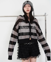 WEGO | WEGO/【26年春夏新作】刺繍ロゴメッシュニットパーカー(パーカー)