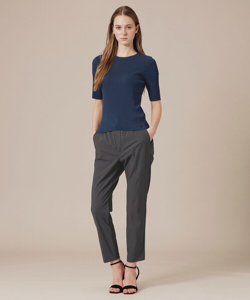 MACKINTOSH LONDON(マッキントッシュ ロンドン)の「【WEB・一部店舗限定】ハイツイストリブコットンプルオーバー(Tシャツ/カットソー・レディース・イエロー/ネイビー/オフホワイト・38/40)」の5枚目の写真