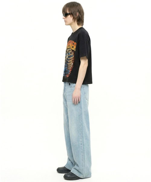 REBRENNER(リブレンナー)の「DTFモータースクールコットンクロップ半袖Tシャツホワイト(Tシャツ/カットソー・メンズ・ホワイト・MEDIUM/LARGE/X-LARGE)」の6枚目の写真
