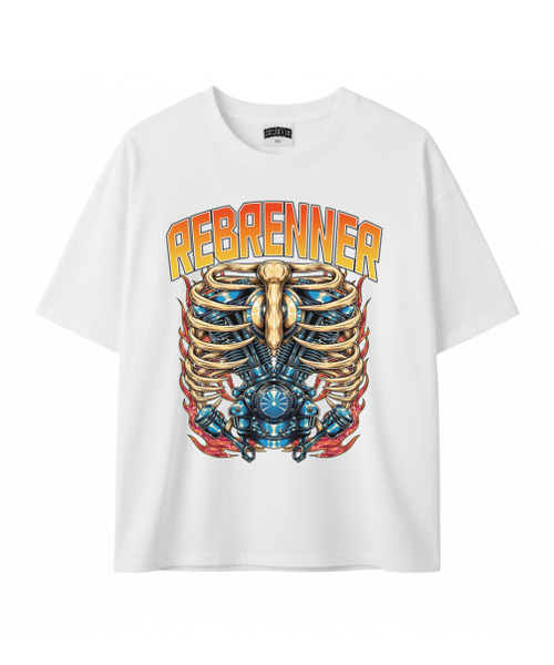 REBRENNER(リブレンナー)の「DTFモータースクールコットンクロップ半袖Tシャツホワイト(Tシャツ/カットソー・メンズ・ホワイト・MEDIUM/LARGE/X-LARGE)」の8枚目の写真
