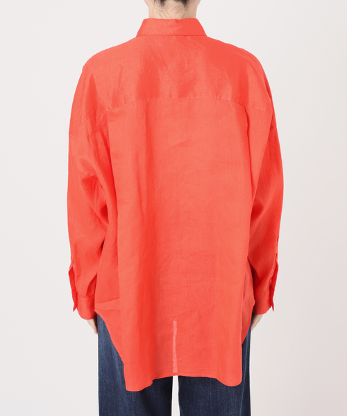 Spick & Span(スピックアンドスパン)の「《全15色 / 追加》 80リネンカシュクール ビッグシャツ(シャツ/ブラウス・レディース・オレンジ/ベージュ系その他/ライトイエロー/ブラウン/サックスブルー/ホワイト/バーガンディー/その他14/ネイビー/ブラックミックス/マルチ・FREE)」の21枚目の写真