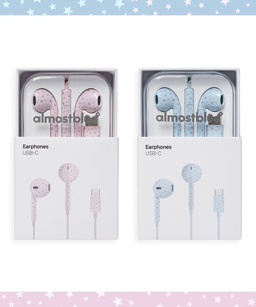 ALMOST BLUE  EARPHONES MILKYWAY イヤホン ALMOST BLUE SNOW EARPHONES MILKYWAY イヤホン（ヘッドフォン